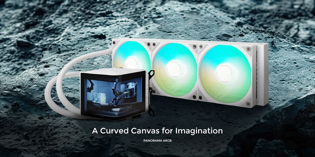 Tản nhiệt nước AIO CPU TRYX PANORAMA 360 ARGB - WHITE (Màn hình 3D 6.5
