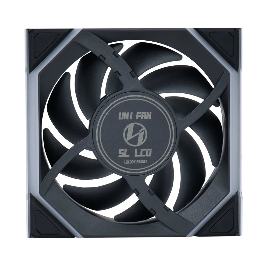 Fan Case LIAN LI UNI FAN SL WIRELESS LCD 120 REVERSE | TRIPPLE PACK - BLACK (BỘ 3 CÁI KÈM HUB USB - CÁNH NGƯỢC)