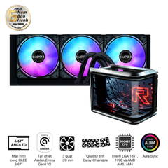 Tản nhiệt nước AIO ASUS ROG Ryuo IV SLC 360 ARGB - BLACK (AMOLED 2K 6.6.7
