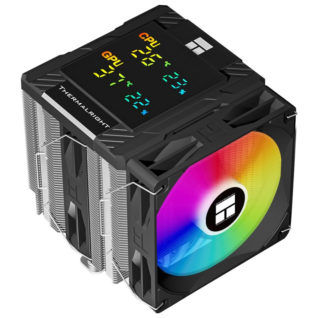 Tản nhiệt khí CPU ThermalRight Peerless Assassin 120 Digital ARGB - BLACK (Màn hình thông số/ 6 ống đồng/ 2 tháp) | PA120