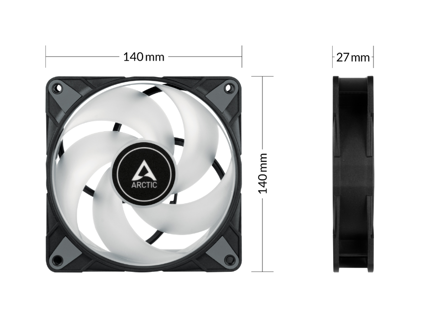 QUẠT TẢN NHIỆT ARCTIC P14 PWM PST A-RGB | PACK 3