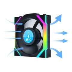 Fan Case LIAN LI UNI FAN SL WIRELESS LCD 120 | TRIPPLE PACK - BLACK (BỘ 3 CÁI KÈM HUB USB - CÁNH THUẬN)