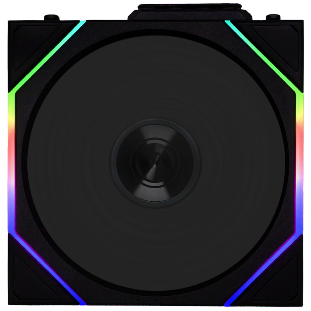 Fan Case LIAN LI UNI FAN TL WIRELESS 120 REVERSE | TRIPPLE PACK - BLACK (BỘ 3 CÁI KÈM HUB USB - CÁNH NGƯỢC)