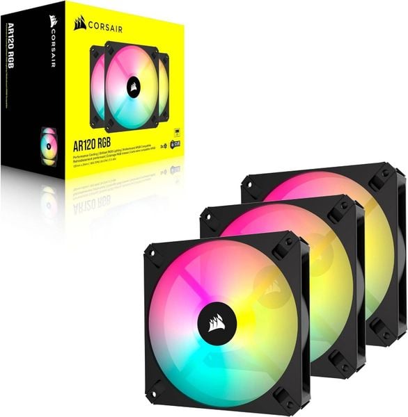 Bộ ba Quạt Fan Case Corsair AR120 Digital RGB 120mm Black - CO-9050167-WW