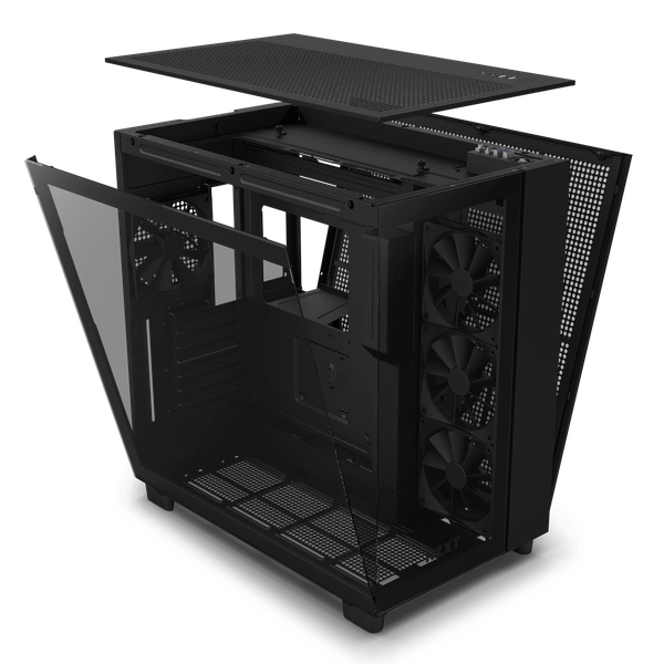 Vỏ Case máy tính NZXT H9 Flow All Black (Mid Tower / Màu Đen) CM-H91FB-01