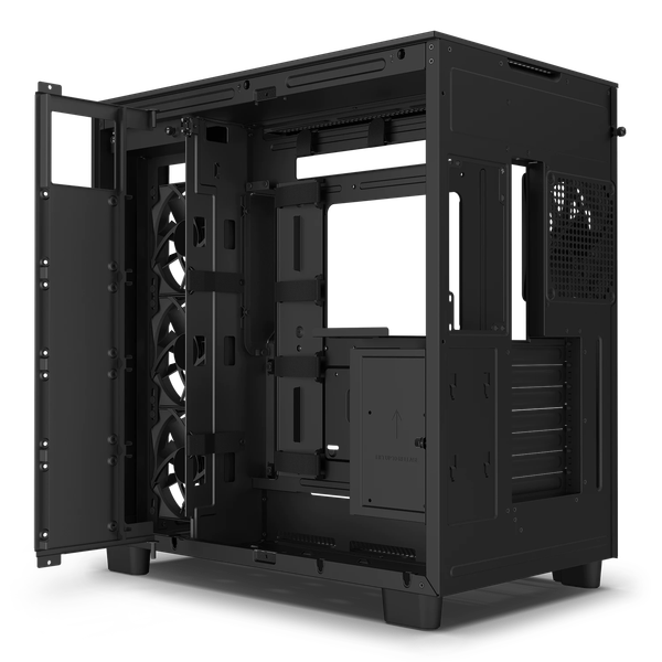 Vỏ Case máy tính NZXT H9 Flow All Black (Mid Tower / Màu Đen) CM-H91FB-01