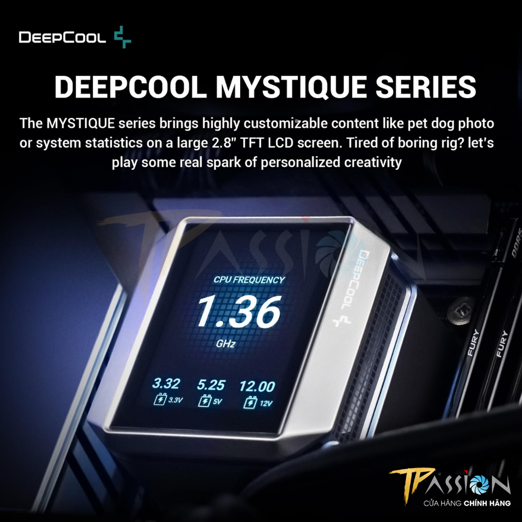 TẢN NHIỆT NƯỚC CPU DEEPCOOL MYSTIQUE 360 WHITE (CHÍNH HÃNG/BẢO HÀNH 60 THÁNG/2.8