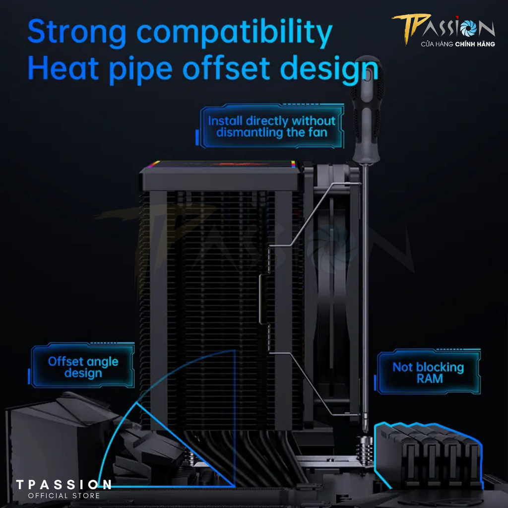 Tản nhiệt khí CPU SNOWMAN MT620 | BLACK / WHITE