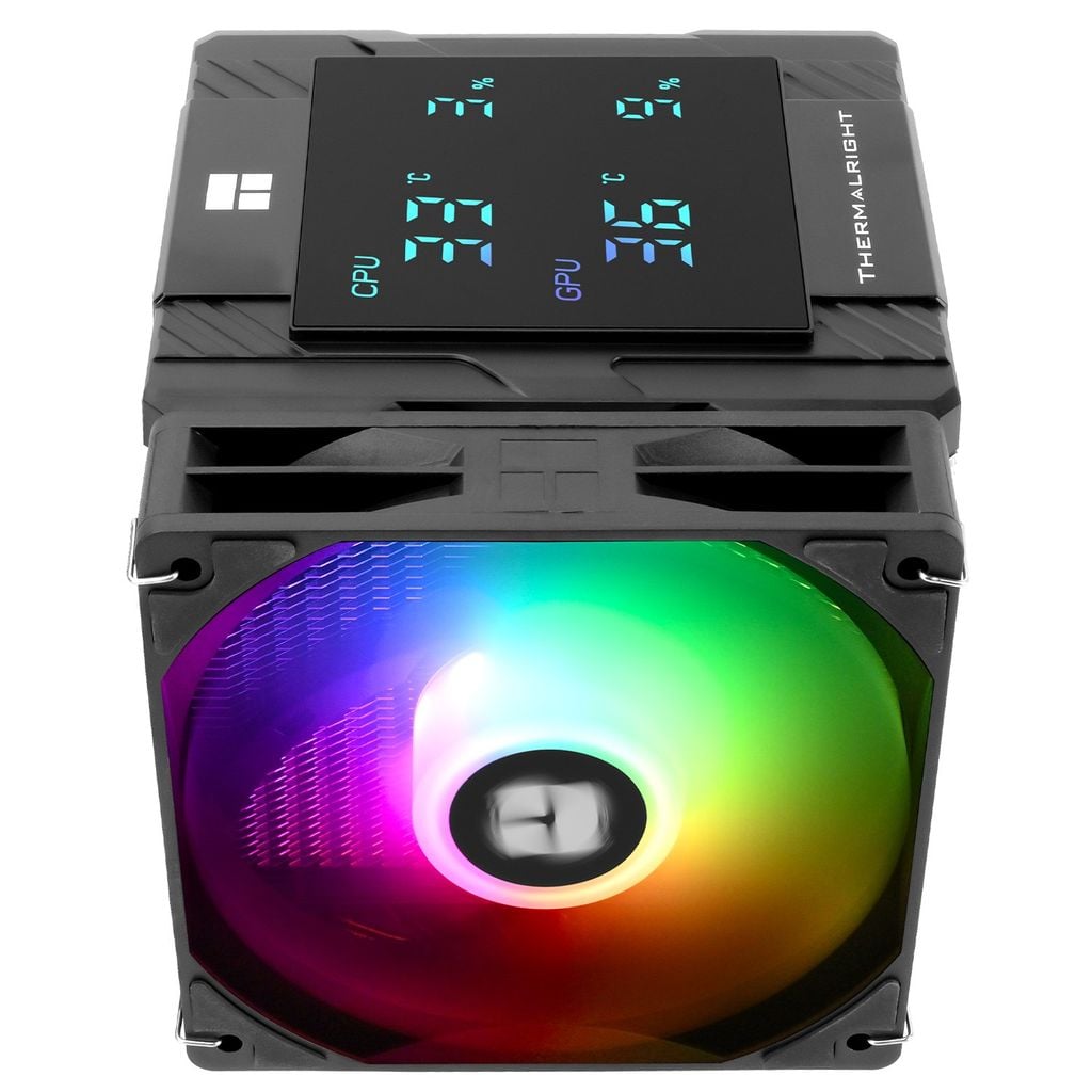 Tản nhiệt khí CPU ThermalRight Peerless Assassin 120 Digital ARGB - BLACK (Màn hình thông số/ 6 ống đồng/ 2 tháp) | PA120