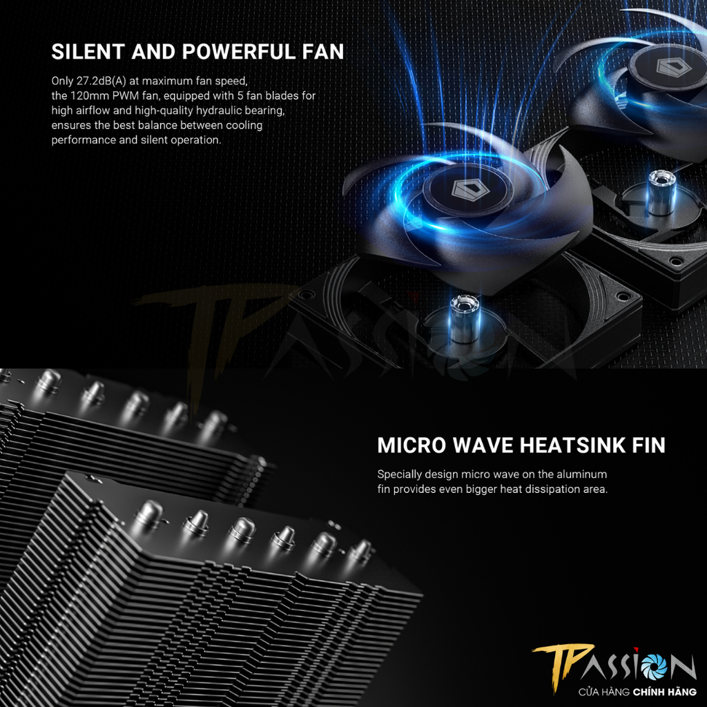 Tản nhiệt khí CPU ID-Cooling FROZN A620 PRO SE - BLACK (6 ỐNG ĐỒNG/TDP 260W)