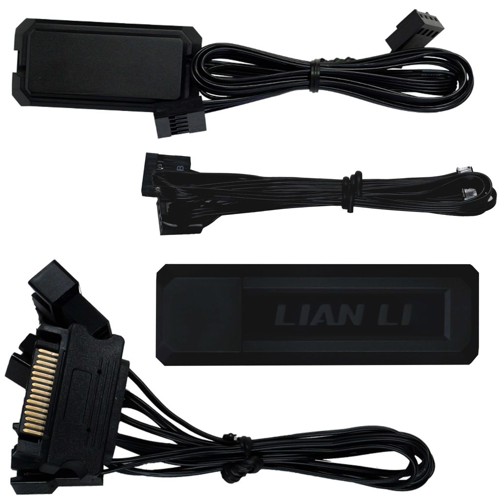 Fan Case LIAN LI UNI FAN TL WIRELESS LCD 120 REVERSE | TRIPPLE PACK - BLACK (BỘ 3 CÁI KÈM HUB USB - CÁNH NGƯỢC)