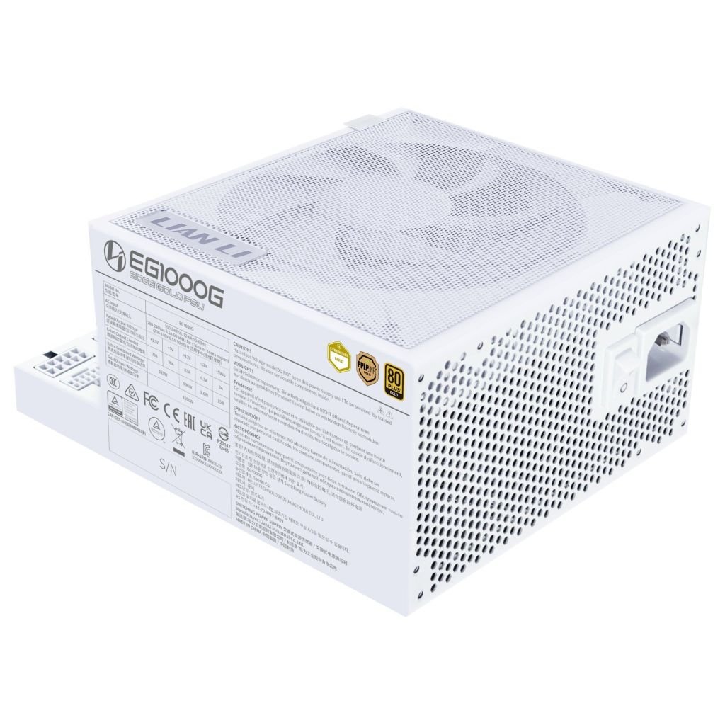Nguồn PSU LIAN LI EDGE GOLD EG1000G - 1000W - WHITE (Kèm USB & PWM HUB/ATX3.1/80+GOLD/PCIe5.1)