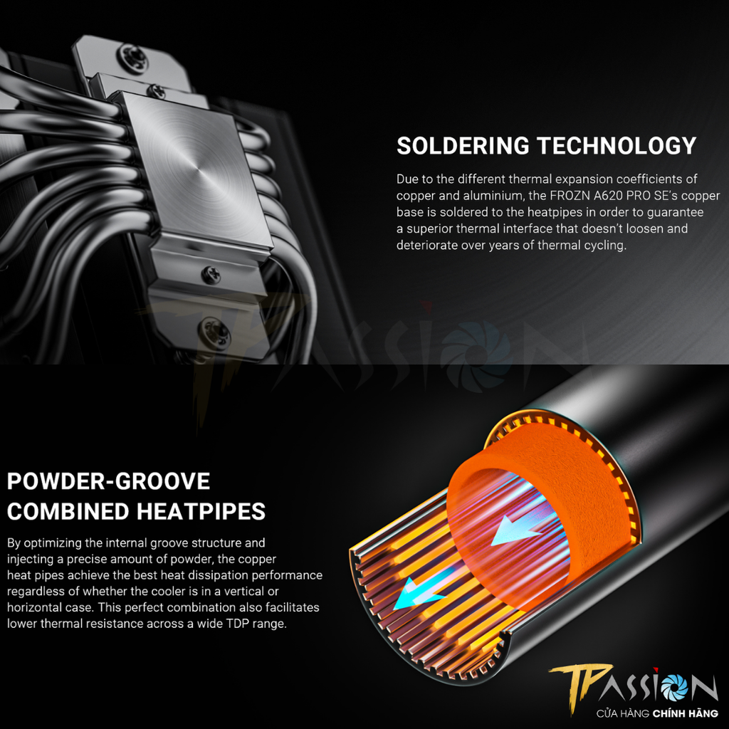 Tản nhiệt khí CPU ID-Cooling FROZN A620 PRO SE ARGB - BLACK (6 ỐNG ĐỒNG/TDP 260W)