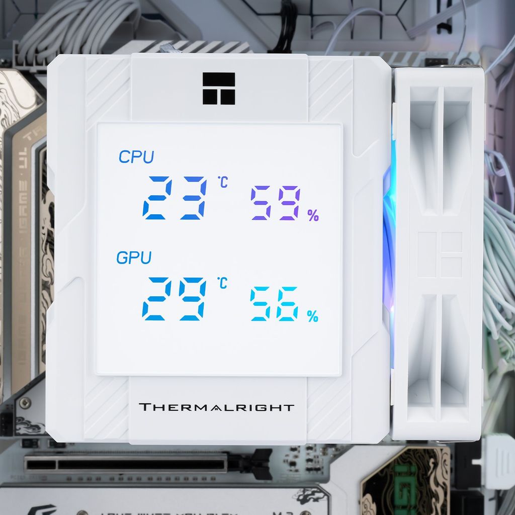 Tản nhiệt khí CPU ThermalRight Peerless Assassin 120 Digital ARGB - WHITE (Màn hình thông số/ 6 ống đồng/ 2 tháp) | PA120