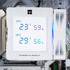 Tản nhiệt khí CPU ThermalRight Peerless Assassin 120 Digital ARGB - WHITE (Màn hình thông số/ 6 ống đồng/ 2 tháp) | PA120
