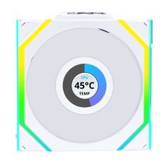 Fan Case LIAN LI UNI FAN SL WIRELESS LCD 120 REVERSE | TRIPPLE PACK - WHITE (BỘ 3 CÁI KÈM HUB USB - CÁNH NGƯỢC)