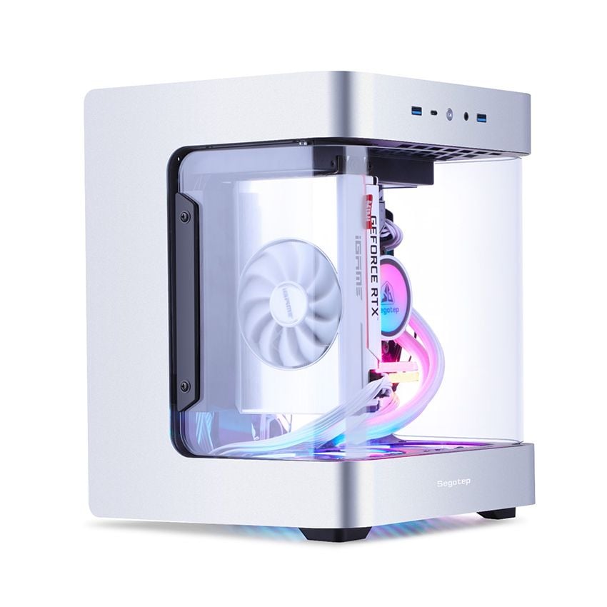 Vỏ Case máy tính Segotep Slath Mini ITX (Mini Tower/Màu Bạc)
