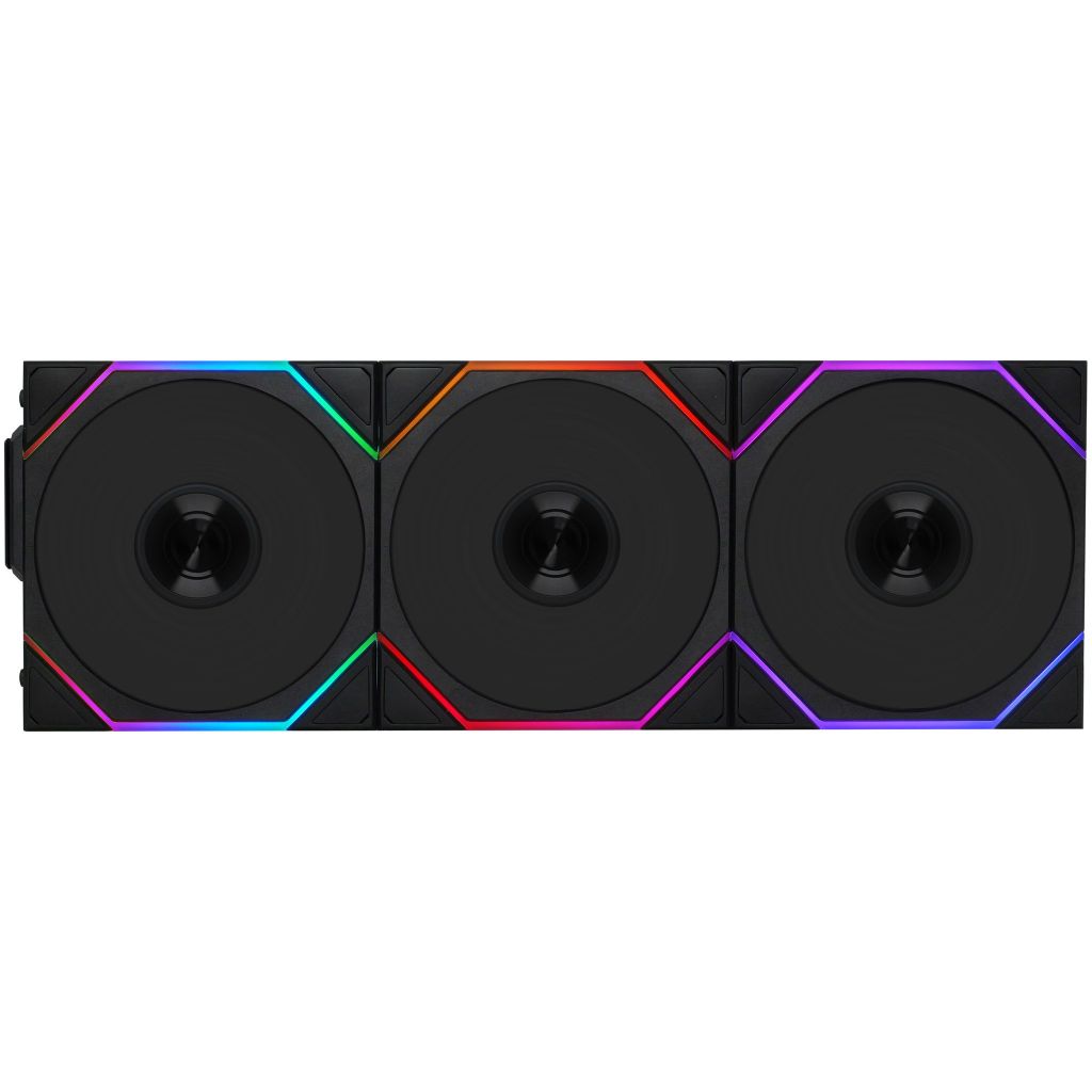 Fan Case LIAN LI UNI FAN TL WIRELESS 120 | TRIPPLE PACK - BLACK (BỘ 3 CÁI KÈM HUB USB - CÁNH THUẬN)