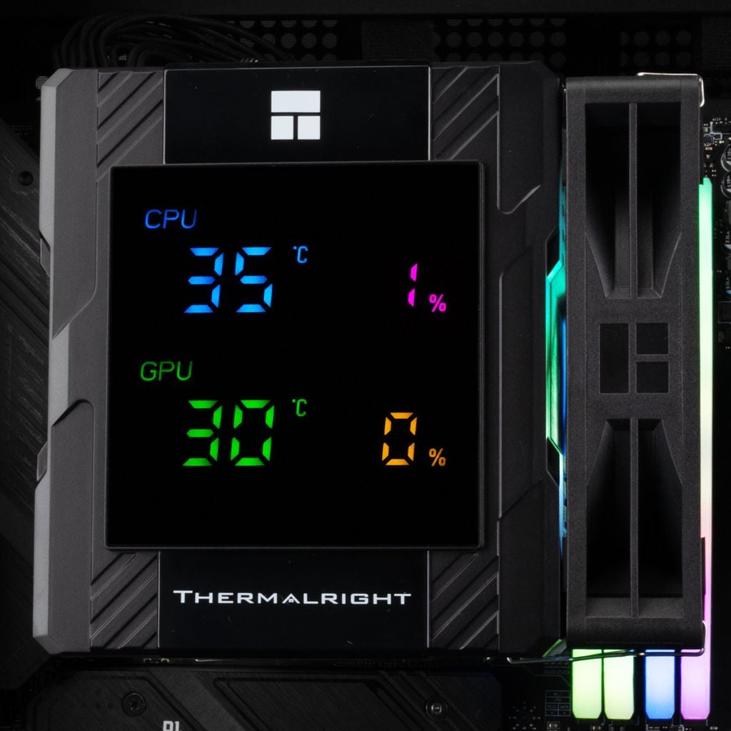 Tản nhiệt khí CPU ThermalRight Peerless Assassin 120 Digital ARGB - BLACK (Màn hình thông số/ 6 ống đồng/ 2 tháp) | PA120