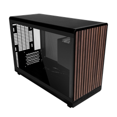 VỎ CASE MÁY TÍNH LIAN LI DAN A3 WOOD GLASS - mATX - BLACK (MATX/MFF/MẶT GỖ/KÍNH HÔNG)