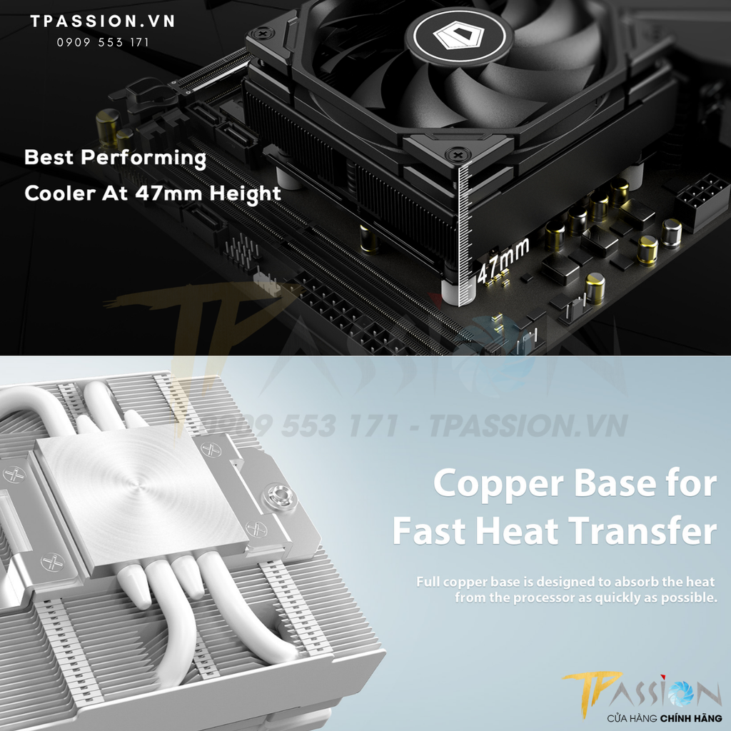 Tản nhiệt CPU ID-Cooling IS-47-XT BLACK | WHITE