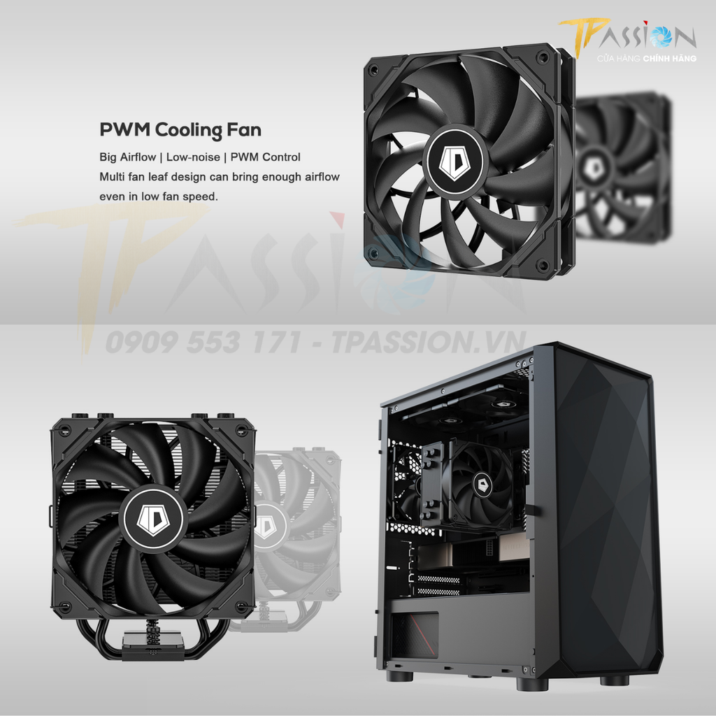 Tản nhiệt khí CPU ID-Cooling SE-224-XTS BLACK / MINI
