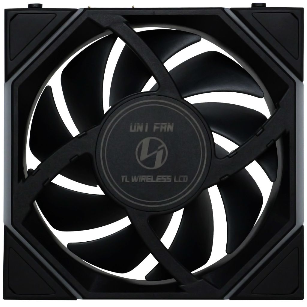 Fan Case LIAN LI UNI FAN TL WIRELESS LCD 120 REVERSE | TRIPPLE PACK - BLACK (BỘ 3 CÁI KÈM HUB USB - CÁNH NGƯỢC)
