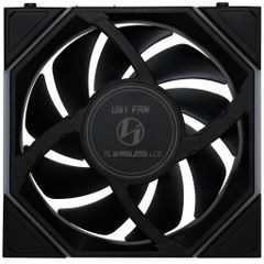 Fan Case LIAN LI UNI FAN TL WIRELESS LCD 120 REVERSE | TRIPPLE PACK - BLACK (BỘ 3 CÁI KÈM HUB USB - CÁNH NGƯỢC)