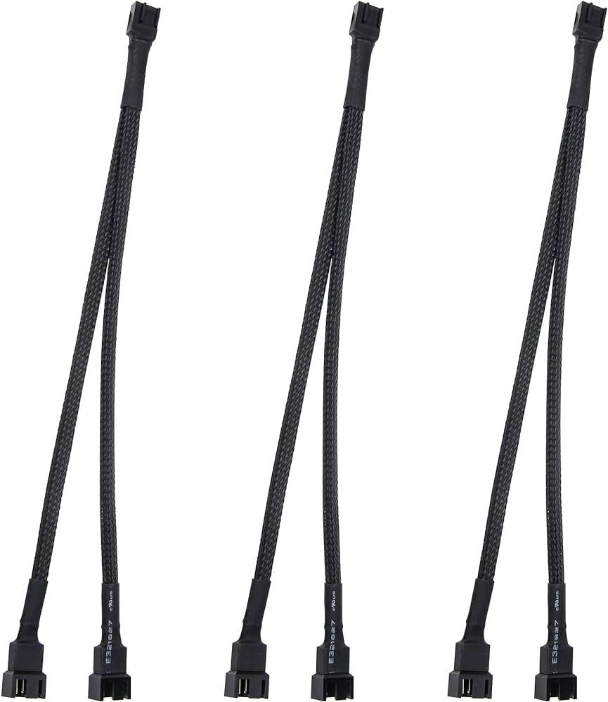Dây cáp chia nguồn quạt Fan case ra nhiều cổng 3 Pin điều tốc DC - 1 ra 2 cổng