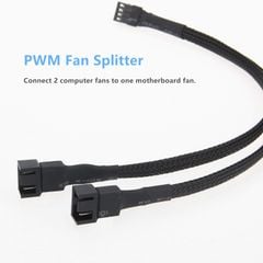 Dây cáp chia nguồn quạt Fan case ra nhiều cổng 3 Pin điều tốc DC - 1 ra 2 cổng