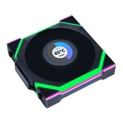 Fan Case LIAN LI UNI FAN SL WIRELESS LCD 120 | SINGLE PACK - BLACK (1 QUẠT LCD - CÁNH THUẬN)