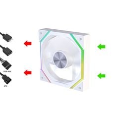 Quạt Fan case Jungled Leopard GALAXY 120 ARGB - WHITE (12cm/PWM/Sync LED 5V/Cánh thuận/Cánh ngược)