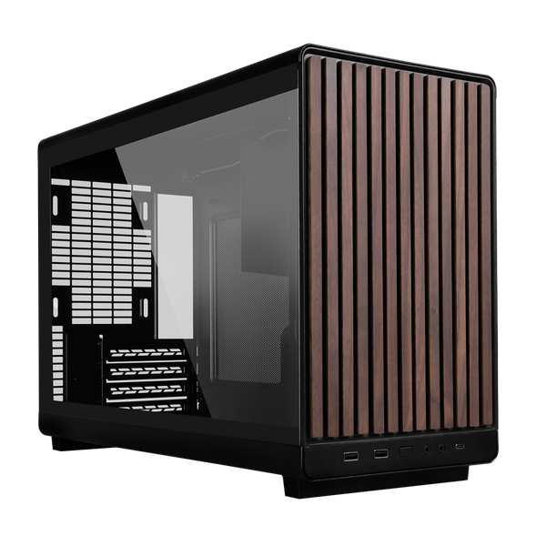 VỎ CASE MÁY TÍNH LIAN LI DAN A3 WOOD GLASS - mATX - BLACK (MATX/MFF/MẶT GỖ/KÍNH HÔNG)