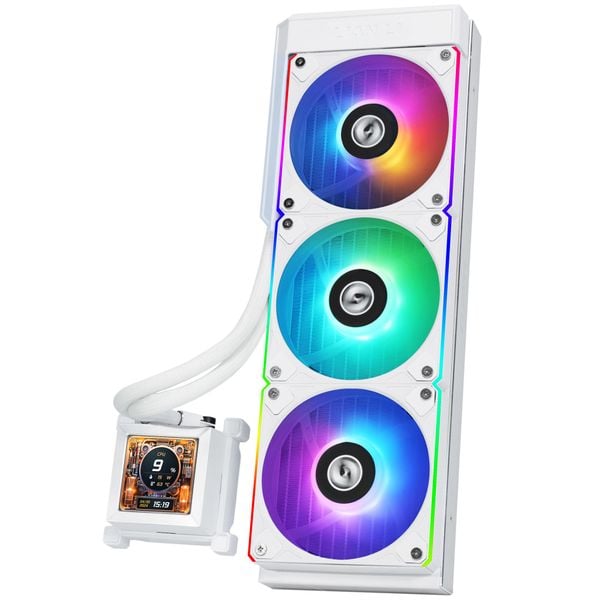 Tản nhiệt nước AIO Lian Li HYDROSHIFT LCD 360R - WHITE - LED ARGB (HSLCD36RW WHITE)