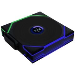 Fan Case LIAN LI UNI FAN TL WIRELESS LCD 120 | TRIPPLE PACK - BLACK (BỘ 3 CÁI KÈM HUB USB - CÁNH THUẬN)