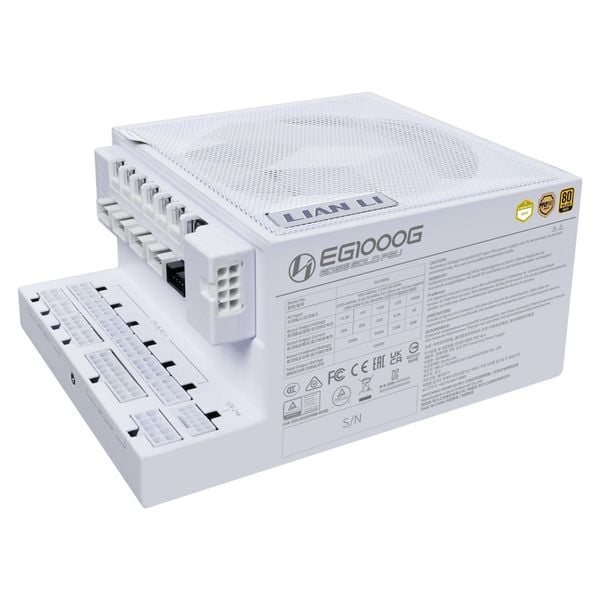 Nguồn PSU LIAN LI EDGE GOLD EG1000G - 1000W - WHITE (Kèm USB & PWM HUB/ATX3.1/80+GOLD/PCIe5.1)