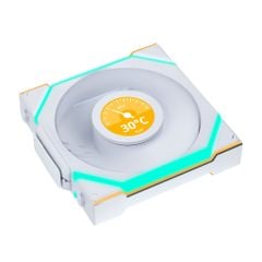 Fan Case LIAN LI UNI FAN SL WIRELESS LCD 120 | TRIPPLE PACK - WHITE (BỘ 3 CÁI KÈM HUB USB - CÁNH THUẬN)