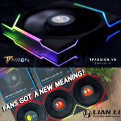 Quạt tản nhiệt LIAN LI UNI FAN TL LCD 120 / 140 | REVERSED BLADE | BLACK / WHITE | CÁNH NGƯỢC