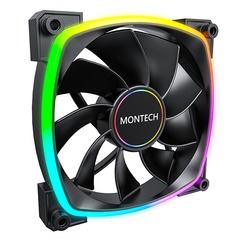 Quạt Fan Case MONTECH RX140 PWM REVERSE - BLACK | WHITE (140mm/LED viền ARGB/Cánh ngược)