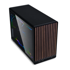 VỎ CASE MÁY TÍNH LIAN LI DAN A3 WOOD GLASS - mATX - BLACK (MATX/MFF/MẶT GỖ/KÍNH HÔNG)