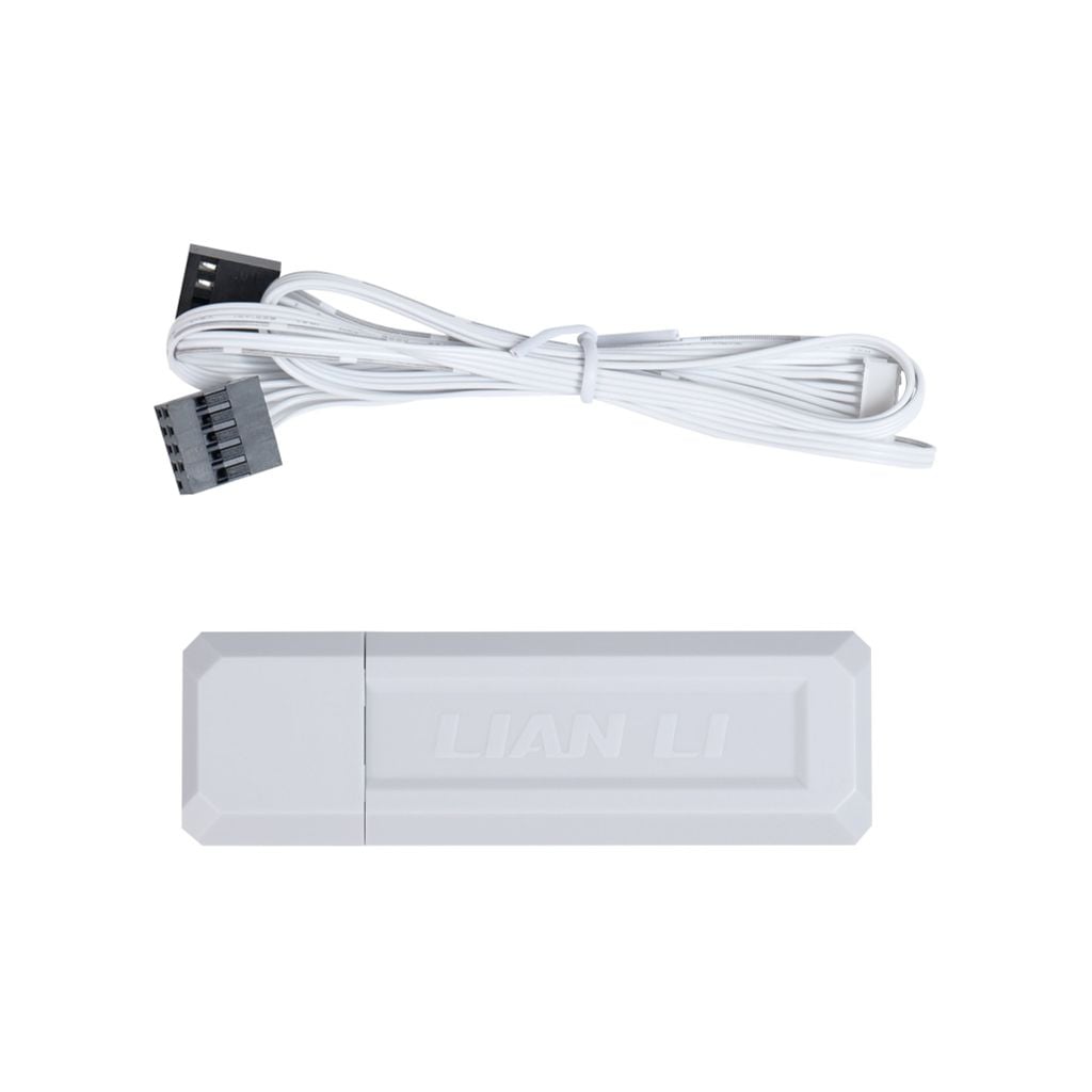 Fan Case LIAN LI UNI FAN SL WIRELESS LCD 120 | TRIPPLE PACK - WHITE (BỘ 3 CÁI KÈM HUB USB - CÁNH THUẬN)