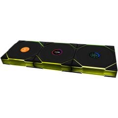 Fan Case LIAN LI UNI FAN TL WIRELESS LCD 120 REVERSE | TRIPPLE PACK - BLACK (BỘ 3 CÁI KÈM HUB USB - CÁNH NGƯỢC)