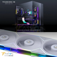 Quạt tản nhiệt LIAN LI UNI FAN TL LCD 120 / 140 | REVERSED BLADE | BLACK / WHITE | CÁNH NGƯỢC