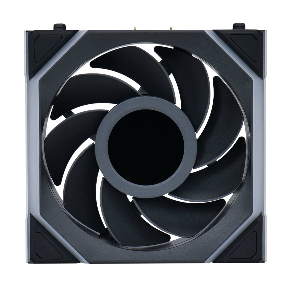 Fan Case LIAN LI UNI FAN SL WIRELESS LCD 120 REVERSE | TRIPPLE PACK - BLACK (BỘ 3 CÁI KÈM HUB USB - CÁNH NGƯỢC)