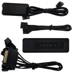 Fan Case LIAN LI UNI FAN TL WIRELESS LCD 120 | TRIPPLE PACK - BLACK (BỘ 3 CÁI KÈM HUB USB - CÁNH THUẬN)