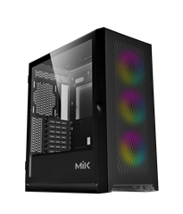 Vỏ Case MIK STORM 360 - BLACK (ATX/Mid Tower/Màu Đen/Không kèm Fan)