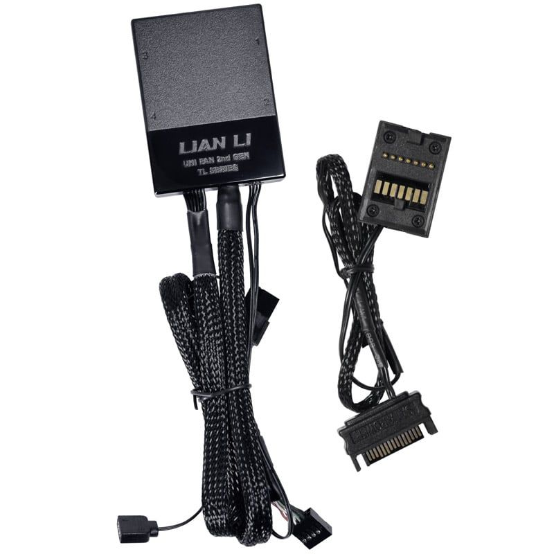 Bộ 3 Quạt LIAN LI UNI FAN TL 120 RGB - TRIPPLE PACK - BLACK (CÁNH THUẬN/MÀU ĐEN/KÈM HUB)