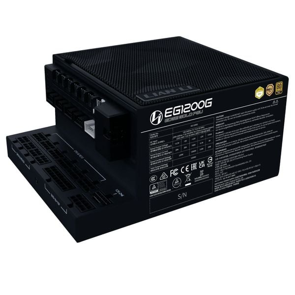 Nguồn PSU LIAN LI EDGE GOLD EG1200G - 1200W - BLACK (kèm USB HUB/ATX3.1/80+GOLD/FULL MODULAR/PCIe5.1)