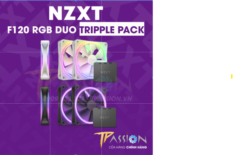 Quạt Tản Nhiệt Fan case NZXT F120 RGB |  TRIPPLE FAN