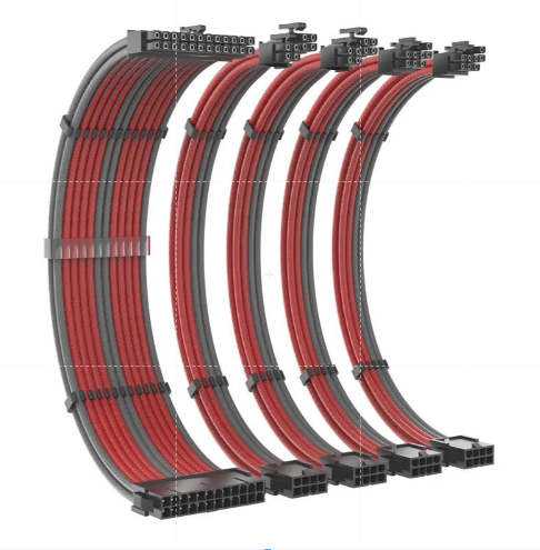 Dây Nguồn Bọc Lưới Nối Dài TEUCER SLEEVED EXTENSION CABLE - COLORFUL MOD